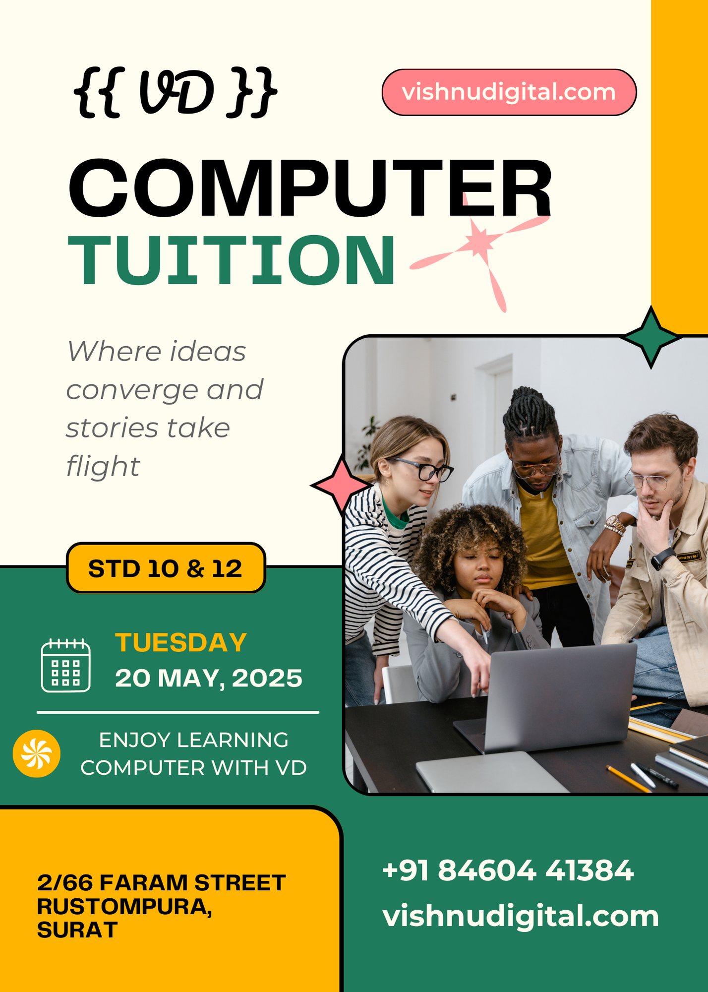 Students focused on coding assignments